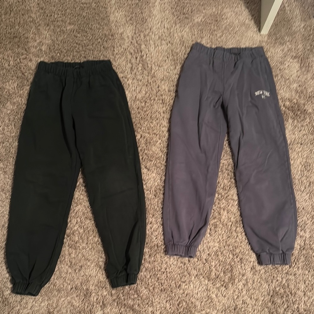 Brandy Melville Black and Gray Jogger Sweatpants